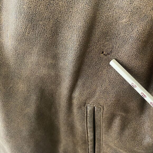 Vtg Wilsons Leather Motorcycle Bomber‎ Jacket Mens Sz L Cognac Brown 80's - Picture 14 of 16